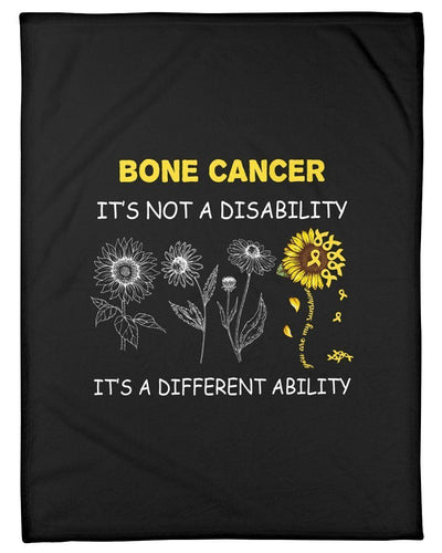 Bone Cancer It's A Different Ability Not A Disability Fleece Blanket