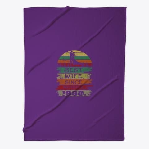 Best Wife Since November 1960 Vintage Anniversary Fleece Blanket