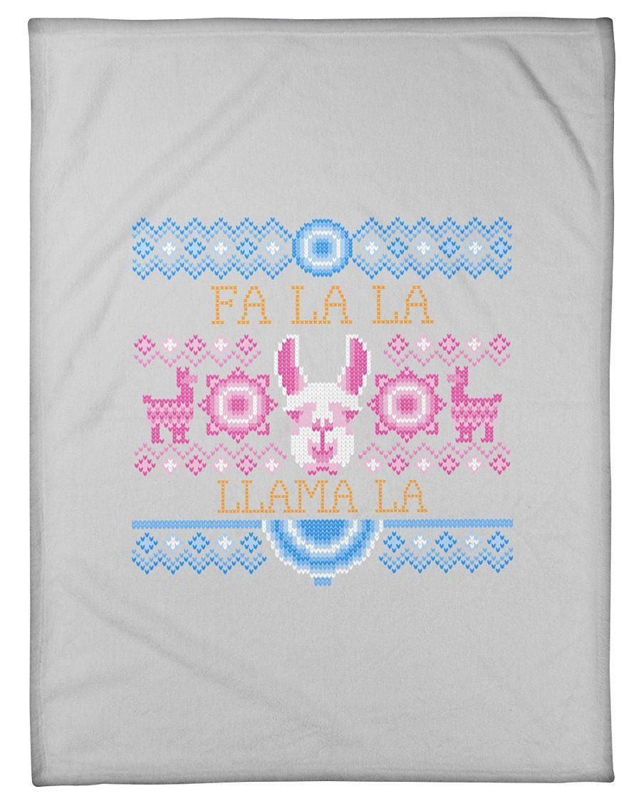 Llama La Christmas Fleece Blanket