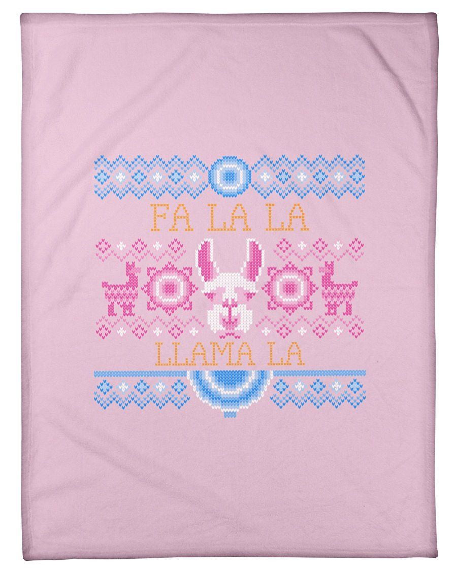 Llama La Christmas Fleece Blanket
