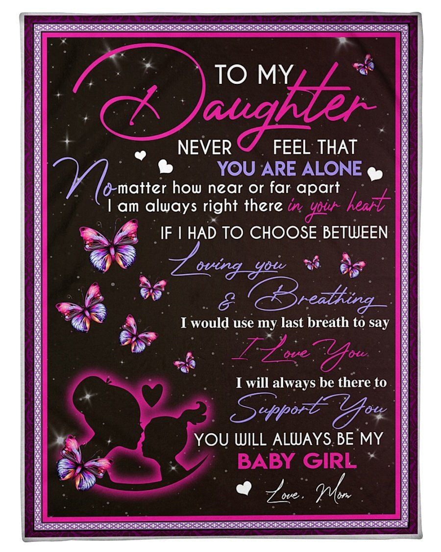 Message From Mom Gift For Daughter Fleece Blanket