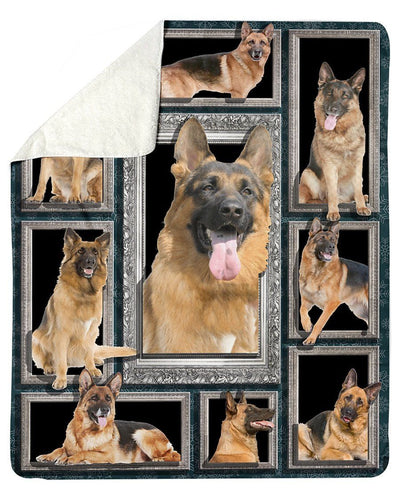 Cute German Shepherd Gift For Dog Lovers Fleece Blanket