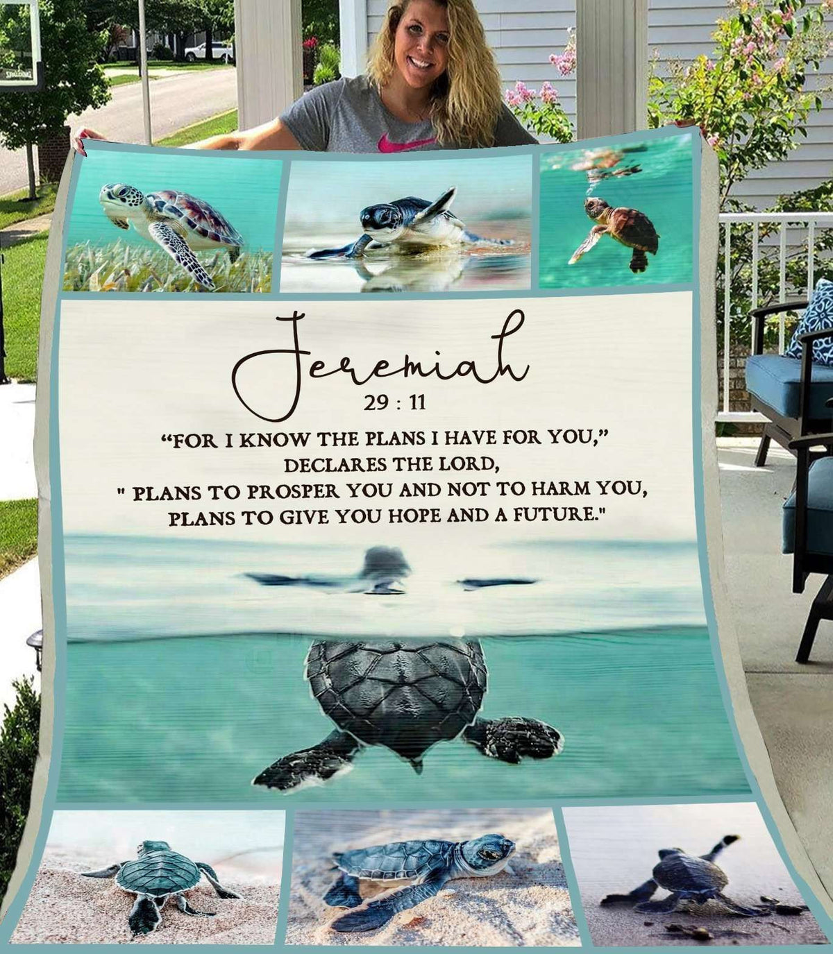 Plans To Give You Hope And Future Turtle Blanket