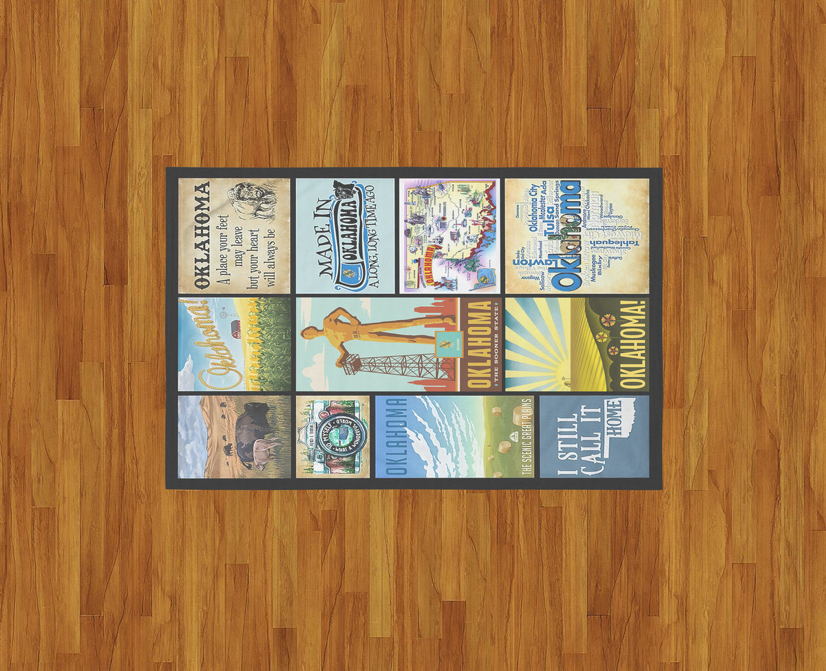 Made In Oklahoma Special Design Fleece Blanket
