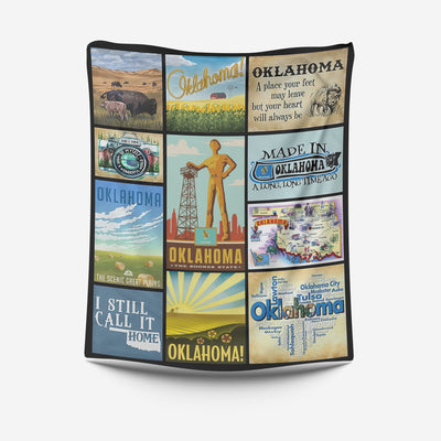 Made In Oklahoma Special Design Fleece Blanket