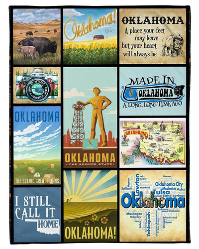 Made In Oklahoma Special Design Fleece Blanket