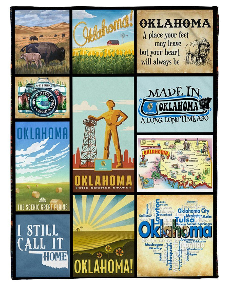 Made In Oklahoma Special Design Fleece Blanket