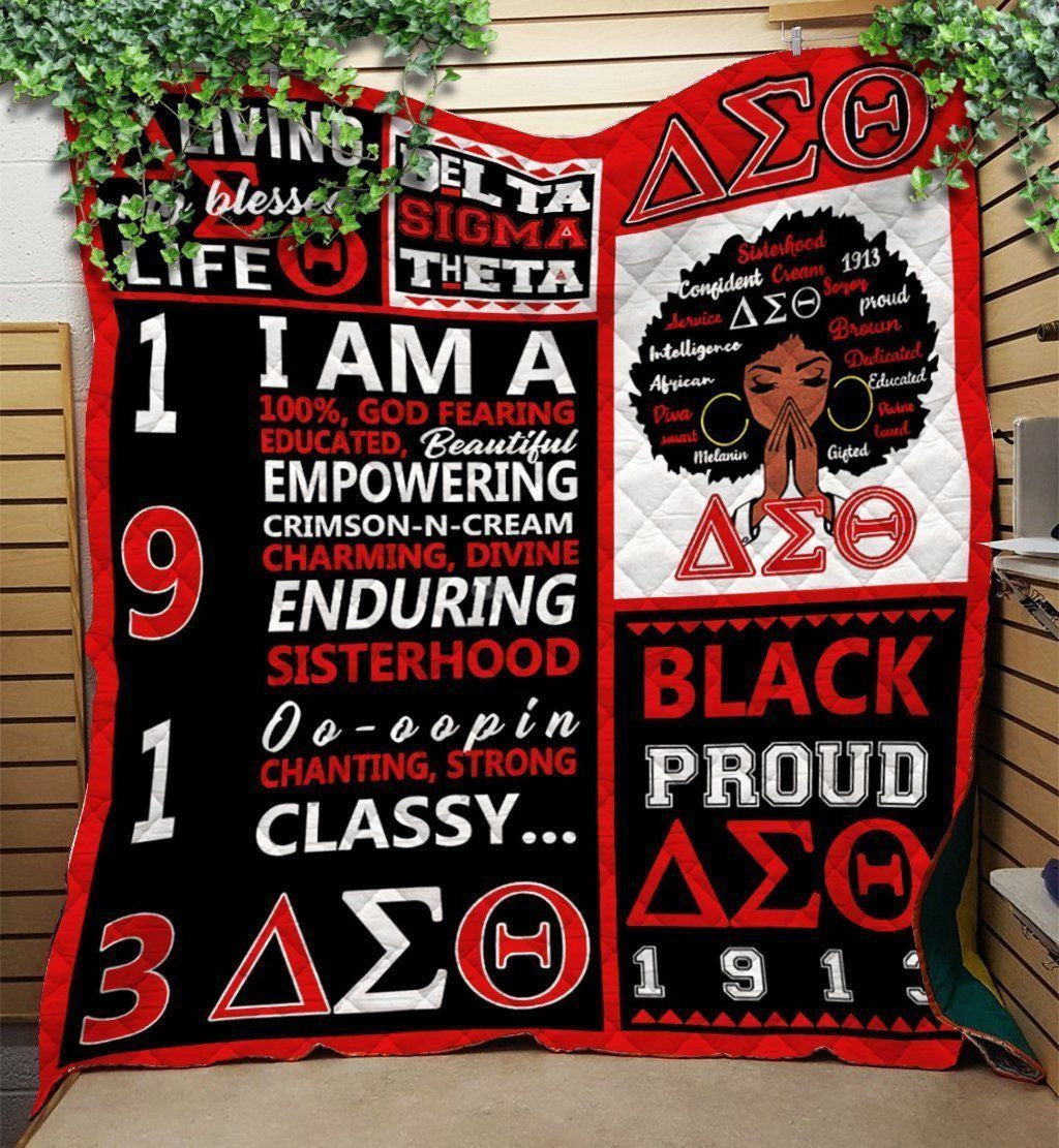 Black Proud Delta Sigma Theta Blanket