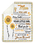 Daughter To Mom Always Be Your Little Girl Fleece Blanket