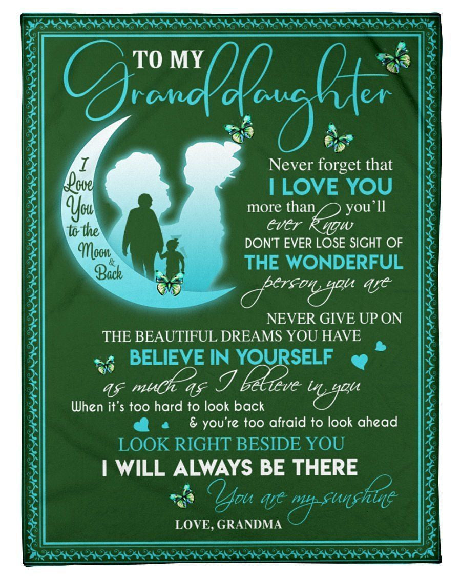 I Will Always Be There Lovely Message For Granddaughters Fleece Blanket