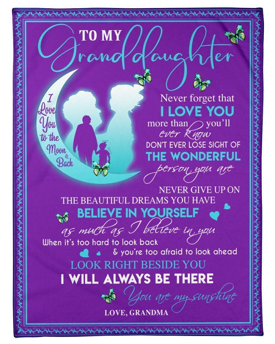 I Will Always Be There Lovely Message For Granddaughters Fleece Blanket