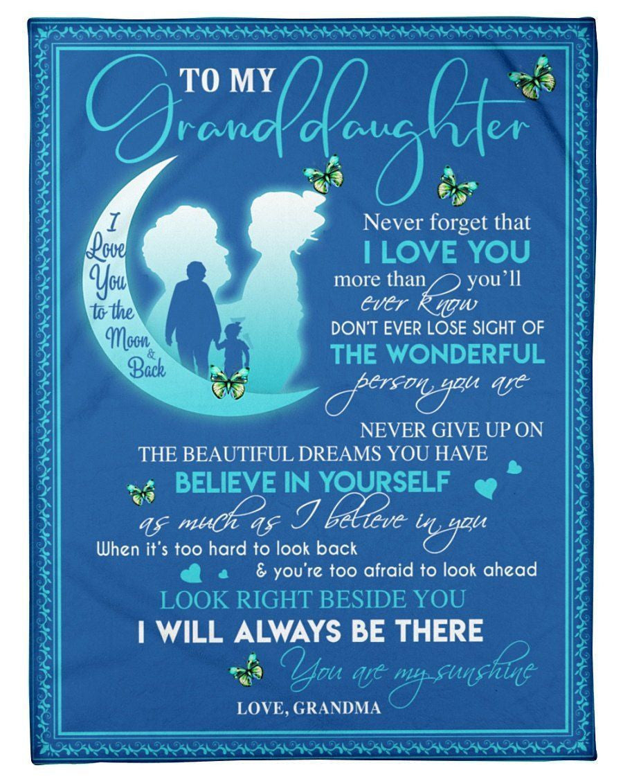 I Will Always Be There Lovely Message For Granddaughters Fleece Blanket