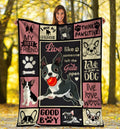 Live Like Someone Left The Gate Open French Bulldog Dog Fleece Blanket