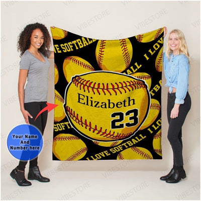 Custom Sofball Blanket
