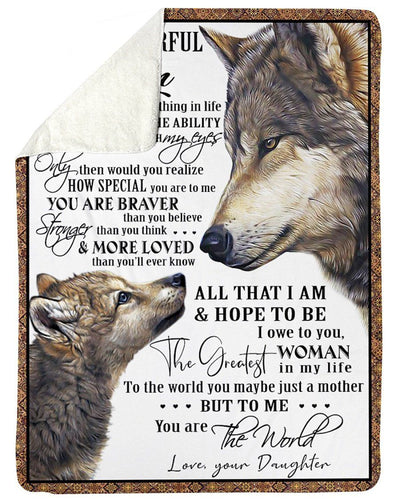 Daughter Gift To Mom The Greatest Woman In My Life Fleece Blanket Sherpa Blanket