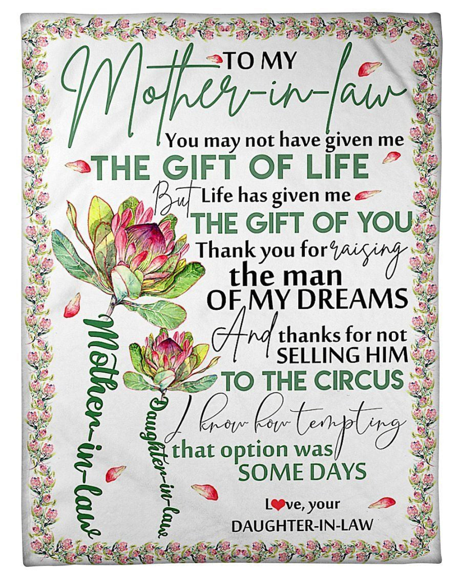 Gift To My Mother-in-law Love Your Daughter-in-law Fleece Blanket