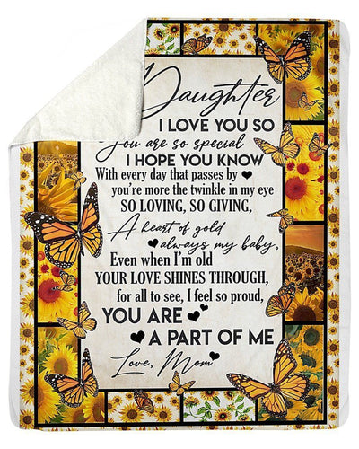 I Love You So Much You Are So Special Great Gift From Mom To Daughter Fleece Blanket