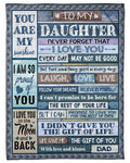 You're My Sunshine Daughter Dad Matte Canvas Fleece Blanket