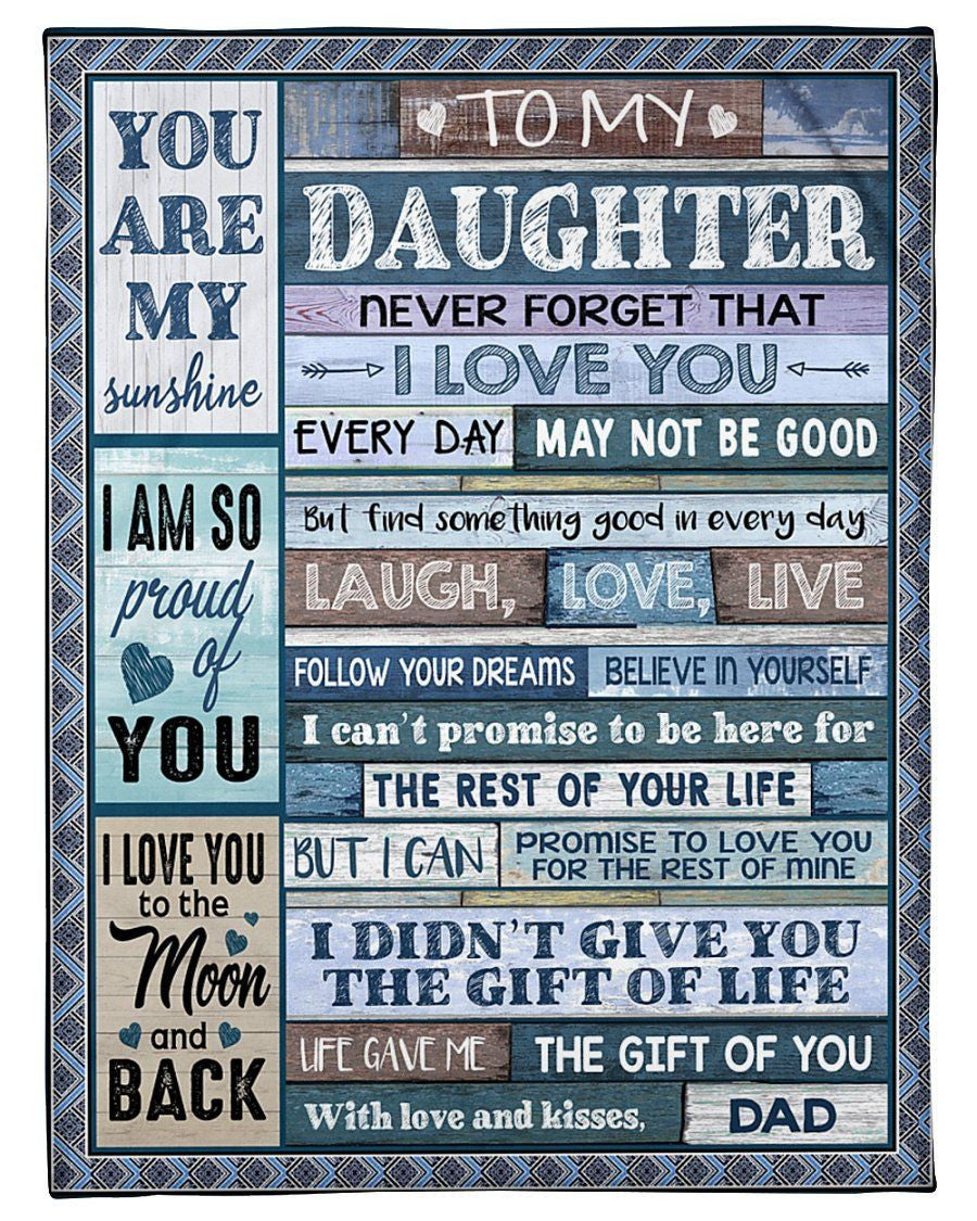 You're My Sunshine Daughter Dad Matte Canvas Fleece Blanket