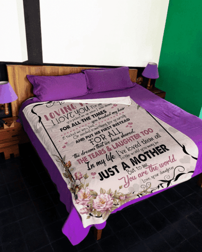To Me You Are The World Fleece Blanket Giving Loving Mother