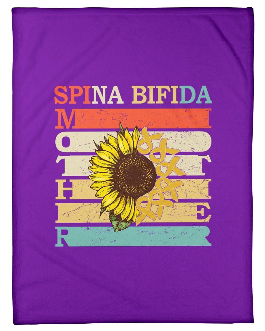 Spina Bifida Mother Art Colorful Design Great Gift For Mother Fleece Blanket
