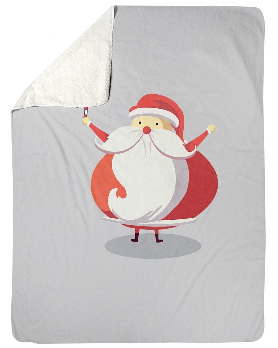Cute Santa Claus Orange Fleece Blanket