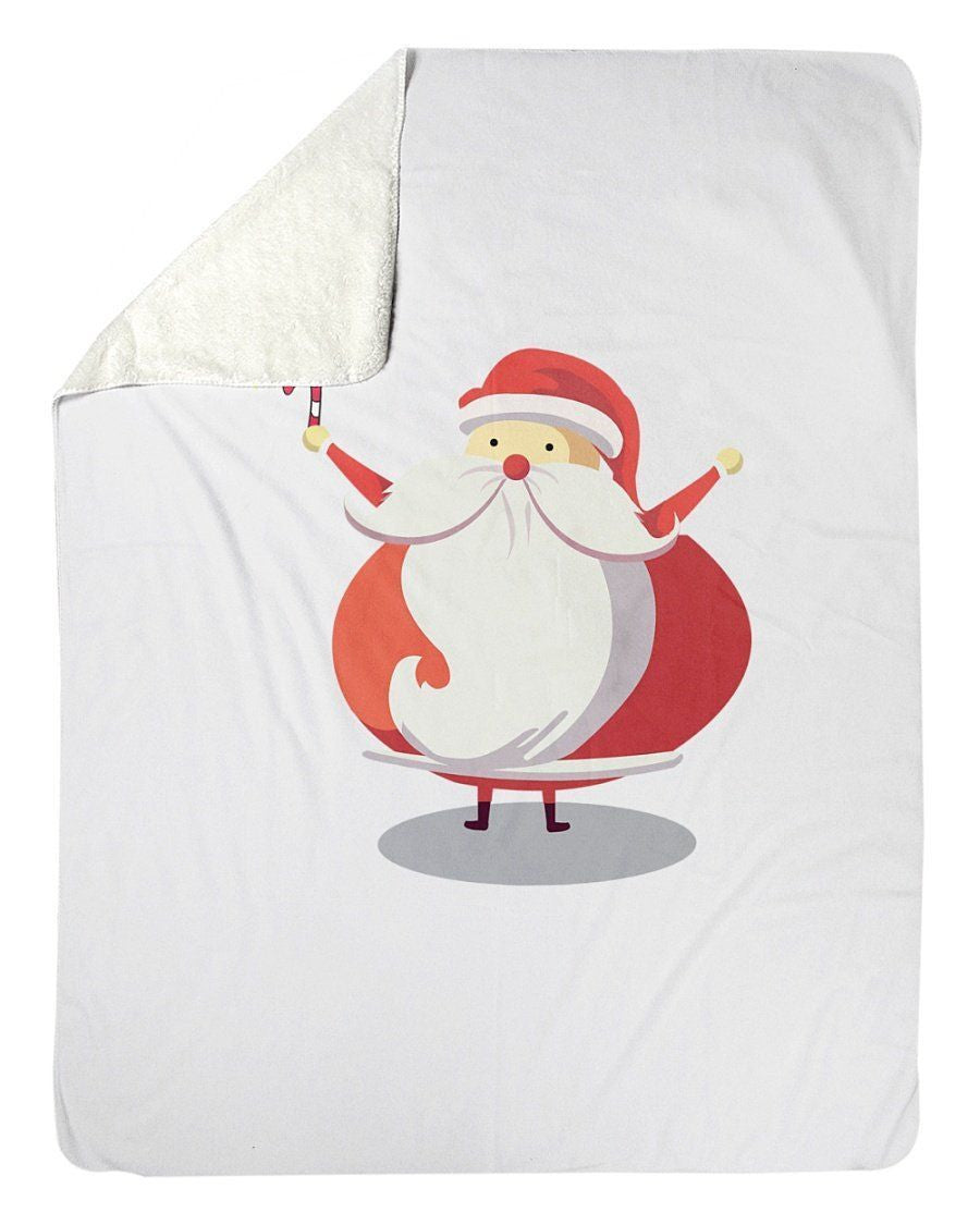 Cute Santa Claus Orange Fleece Blanket