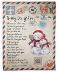 Snowman I Am Always With You Fleece Blanket Fleece Blanket