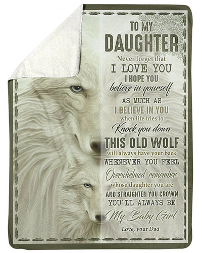 Present For Daughter Follow Your Dreams Fleece Blanket Sherpa Blanket
