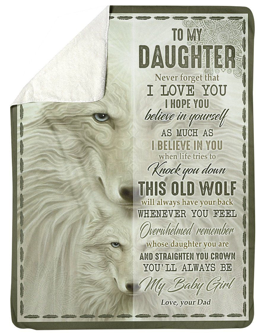 Present For Daughter Follow Your Dreams Fleece Blanket Sherpa Blanket