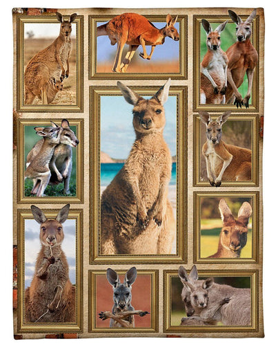 Cute Kangaroo 3d Special Gift Fleece Blanket
