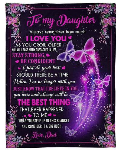 Gift For Daughter Stay Strong Be Confident Fleece Blanket