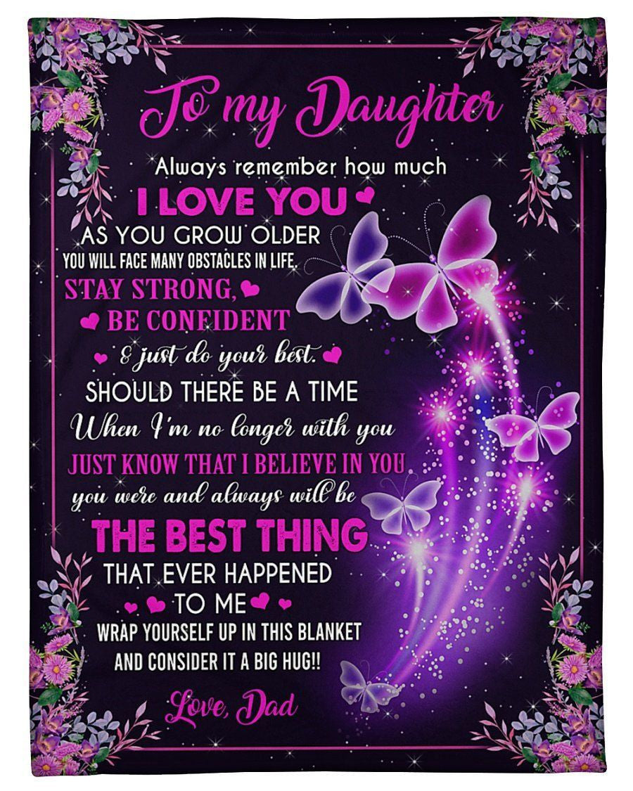 Gift For Daughter Stay Strong Be Confident Fleece Blanket