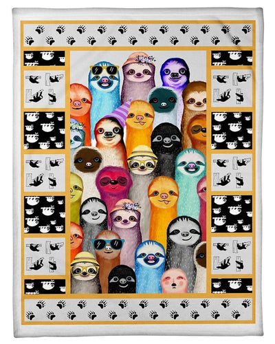 Funny Sloth Multi Gifts For Sloth Lovers Fleece Blanket