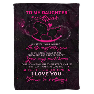 Fleece Blanket Gift For Daughter Aliyah Never Forget Your Way Back Home