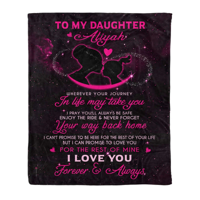 Fleece Blanket Gift For Daughter Aliyah Never Forget Your Way Back Home