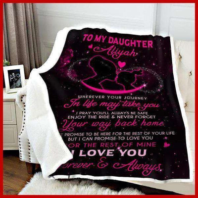 Fleece Blanket Gift For Daughter Aliyah Never Forget Your Way Back Home