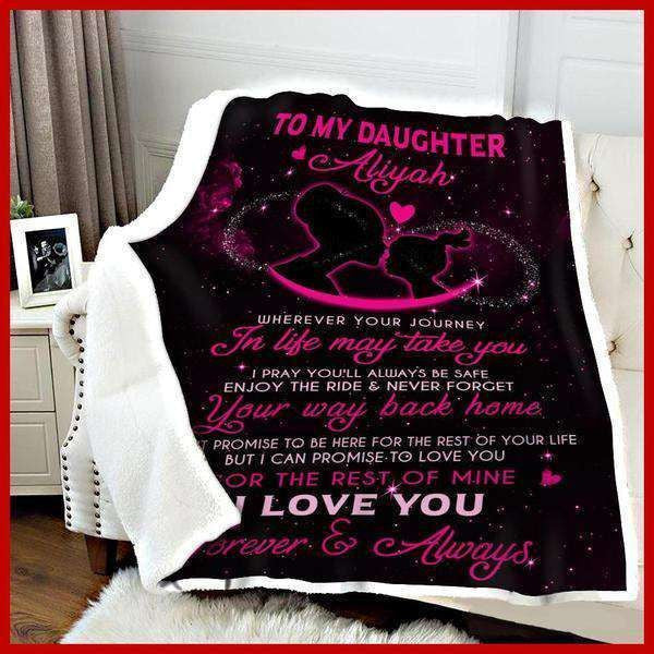 Fleece Blanket Gift For Daughter Aliyah Never Forget Your Way Back Home