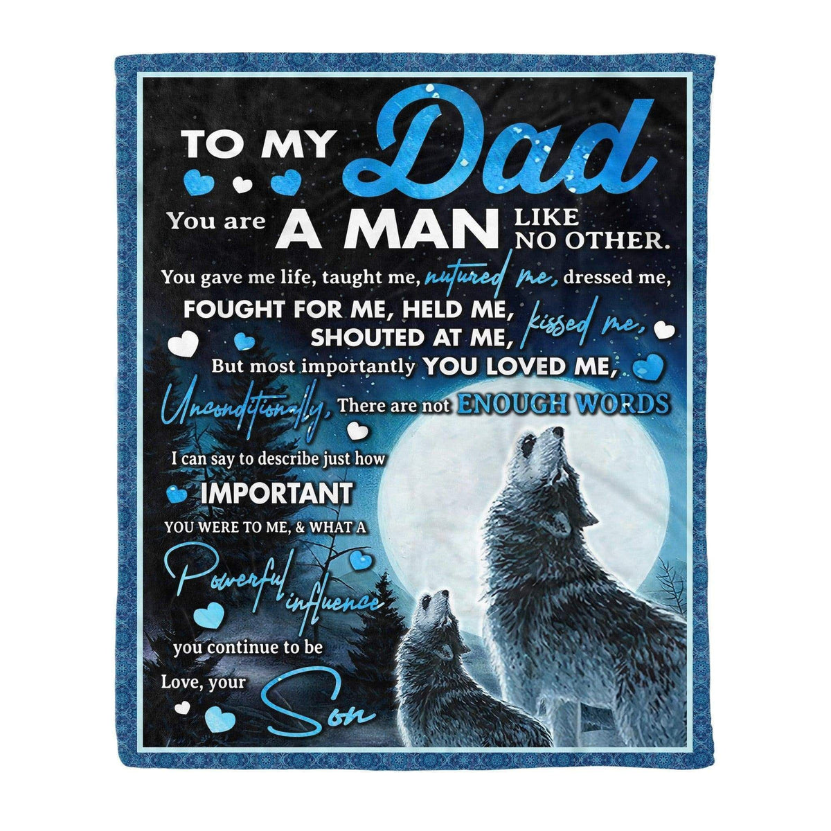 How Important You Are Soft Fleece Blanket Gift For Dad