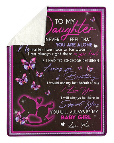 Message From Mom Gift For Daughter Fleece Blanket