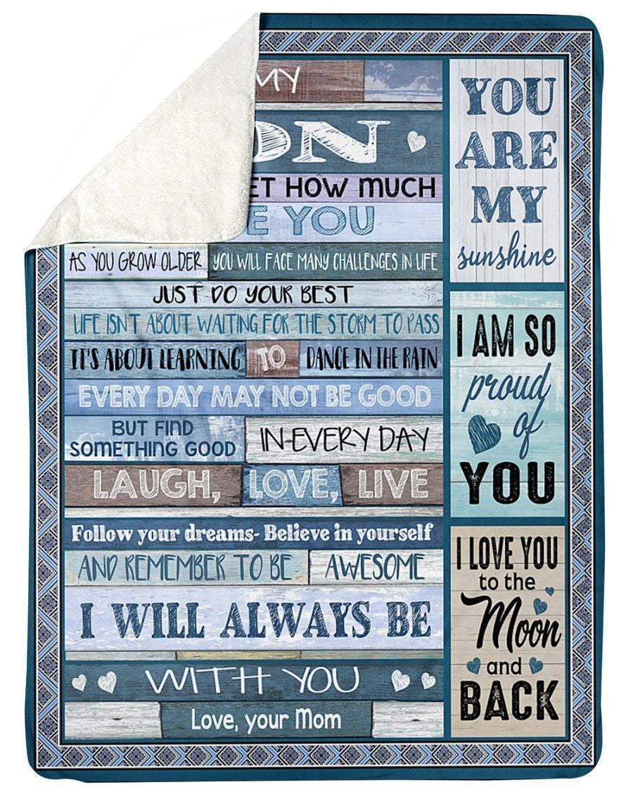 IīŋŊll Always Be With You Mom Gift For Son Fleece Blanket