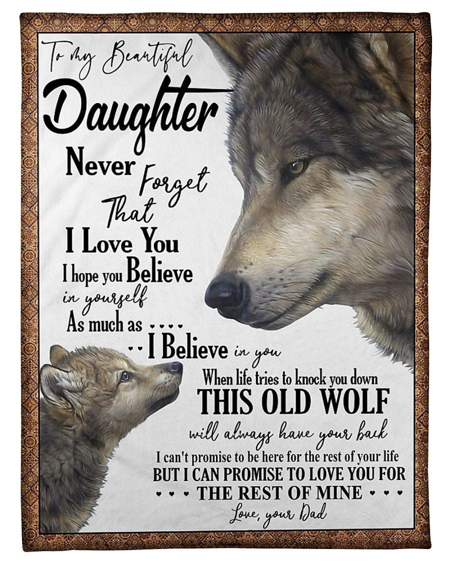 To My Daughter I Can Promise To Love You For The Rest Of Mine Gifts From Dad Fleece Blanket