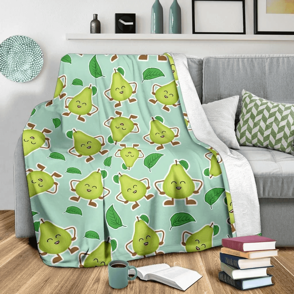 Avocado Dancer Play Music Pattern Printed Fleece Blanket