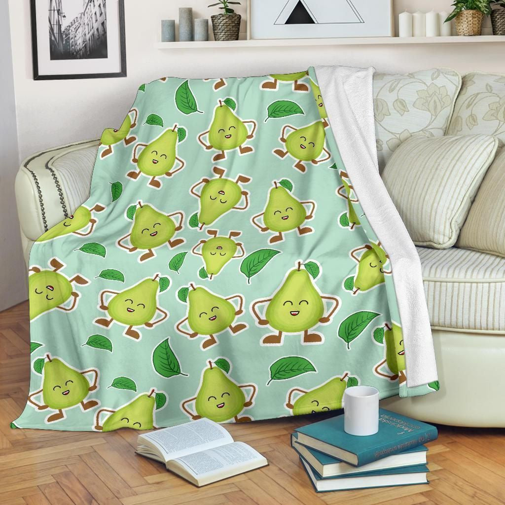 Avocado Dancer Play Music Pattern Printed Fleece Blanket
