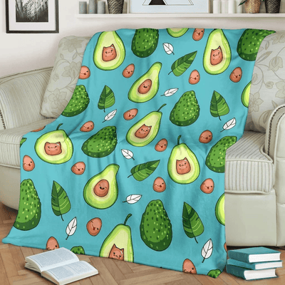 Lovely Avocado Cut Pattern Print Design Fleece Blanket