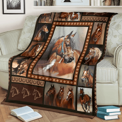Native Horse Fleece Blanket Gift For Horse Lovers