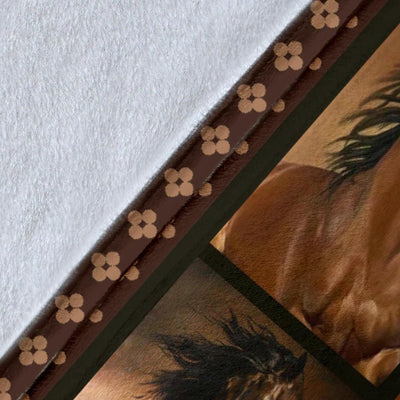 Native Horse Fleece Blanket Gift For Horse Lovers