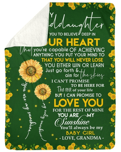 I Promise I Love You For The Rest Of Mine Quote Gift For Granddaughter Fleece Blanket