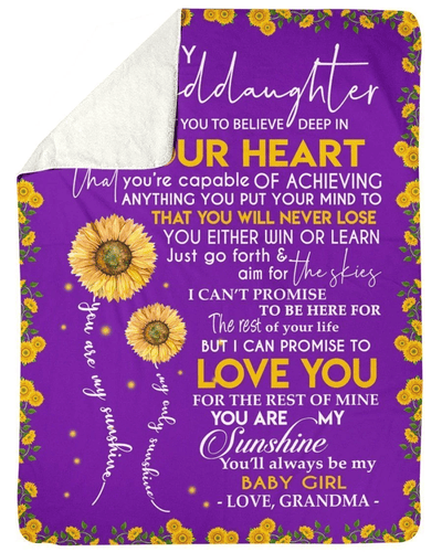 I Promise I Love You For The Rest Of Mine Quote Gift For Granddaughter Fleece Blanket