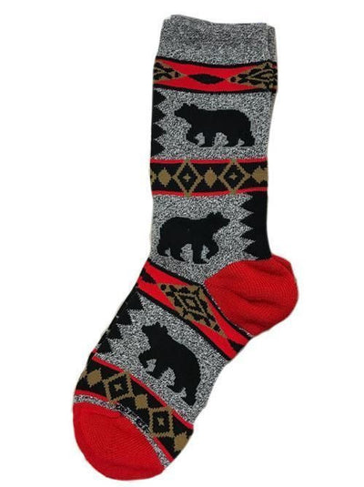 Bear Blanket Socks - One Size Gift Ideas For Men Women Funny Unique Socks